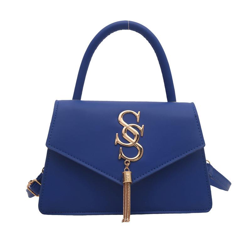 Trendy Elegant Faux Leather Tassel Handheld Small Square Bag For Women In Various Colors