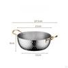 Korea Ramen Pot Instant Noodle Fast Heating Pan Dry Pots Double Ear Seafood Stainless Steel