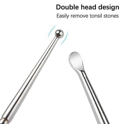 1Pc Tonsil Stone Removal Ear Wax Remover Tool Stainless Steel Remover Mouth Cleaning Care Tools Tonsil Stone Remover Health Care
