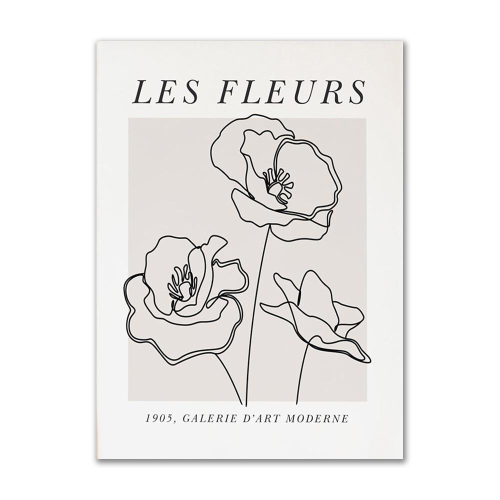 Abstract Matisse Posters Plant Leaf Coral Line Flower Nordic Wall Art Pictures Canvas Painting Prints Living Room Home Decor