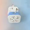 Retractable USB Power Strip – Square Portable Extension Cord with 2-Meter Cable, Multi-Socket Charging Station