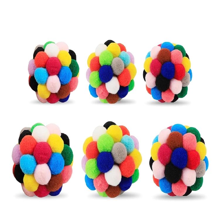 Cats Teething Toy Colorful Ball Shape for Kitten Chew Better Attract Cats