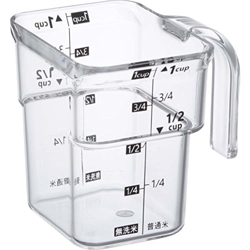 Yamazaki Rice Container, Airtight, Under-Sink Rice Container, 5kg Capacity, Plate, Measuring Cup Included, Clear, 3379