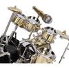 Tissting Mini Drum Model, Miniature Musical Instrument Drum Set Simulate Musical Instrument Ornament for Home Room Decor Collection Gifts Tabletop