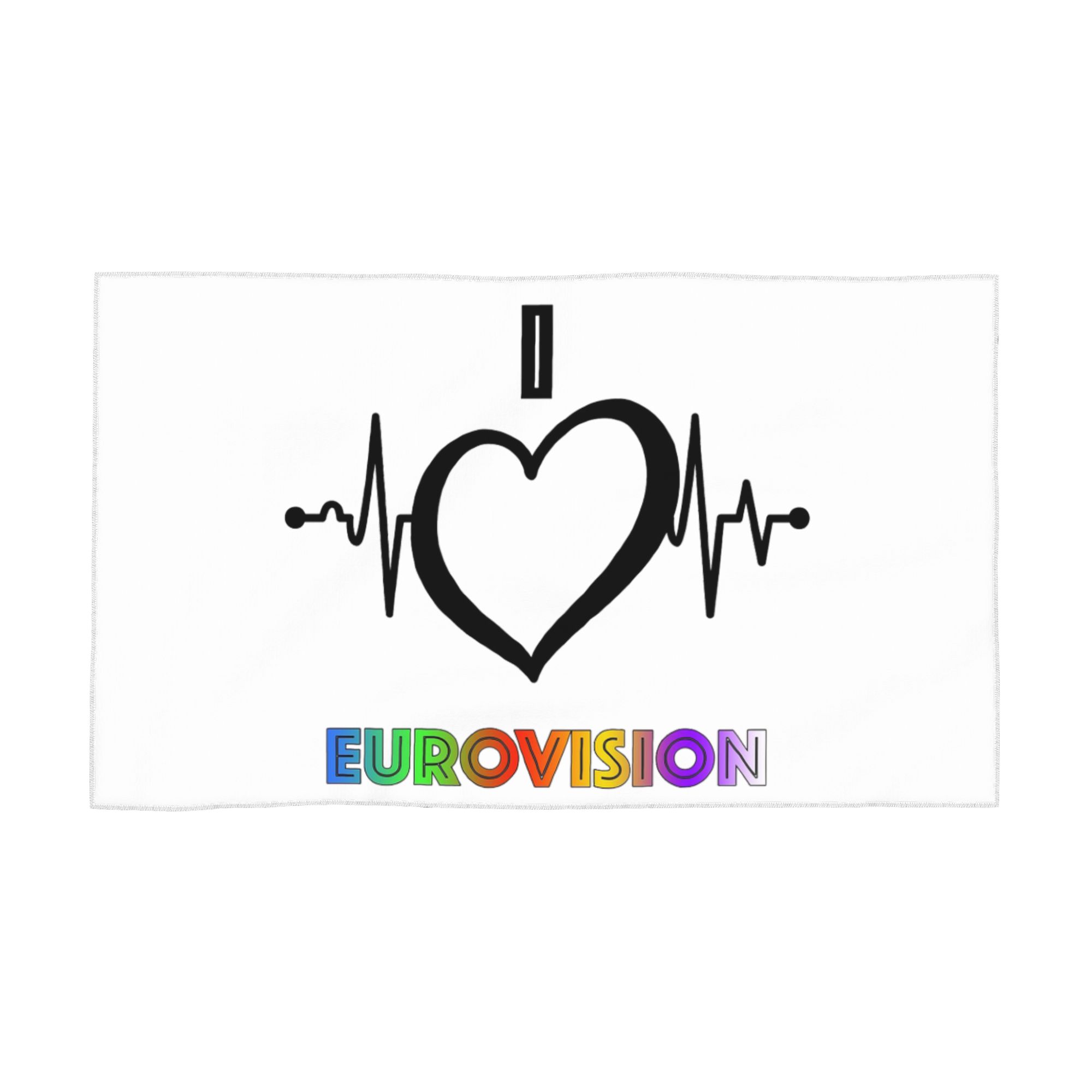 

I love Eurovision - rainbow pattern Soft Face Towel Quick Dry Pool Bath Cotton Towels Absorbent Quick W30*H60(CM)
