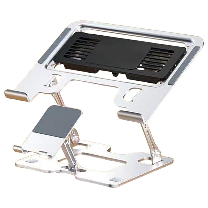 Adjustable Laptop Phone Cooling Stand 2 in 1 Foldable Laptop Tablets Holder For Laptop Ergonomic Adjustable Laptop Stand