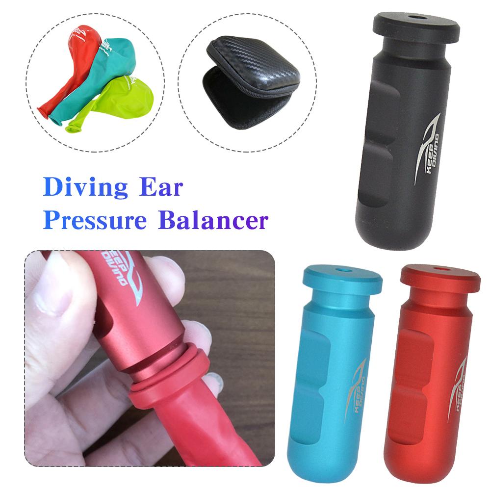 Frenzel Underwater Apnea Auxiliary Practing Tool Anodized Aluminum Alloy Ear Equalization Trainer for Freediving Spearfishing nero