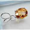 Certified 16.70 Ct Natural Yellow Citrine Oval Cut Premium Pendant Gemstone