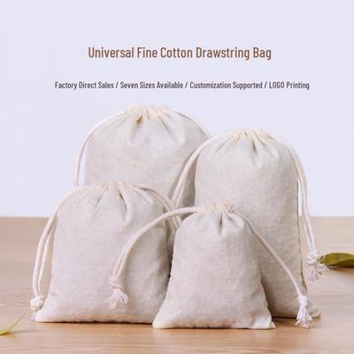 Pure Cotton Linen Drawstring Pouch: Small Jewelry, Cup, Bead Tray & Cultural Relics Storage Bag