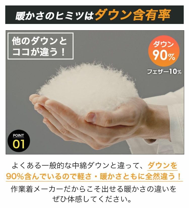 HAMURE Stretch Down Parka Size Cold Weather Extreme Cold Stylish Outerwear HMU-2526 Black, 3L, Men's, Jacket, Weather, Midwinter, Water-Repellent,