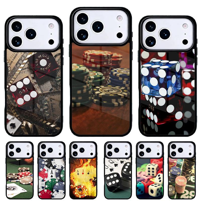 Dices Poker Casino Phone Case for iPhone 17 16 15 14 13 Pro Max Back Cover for 12 11 Pro Coque