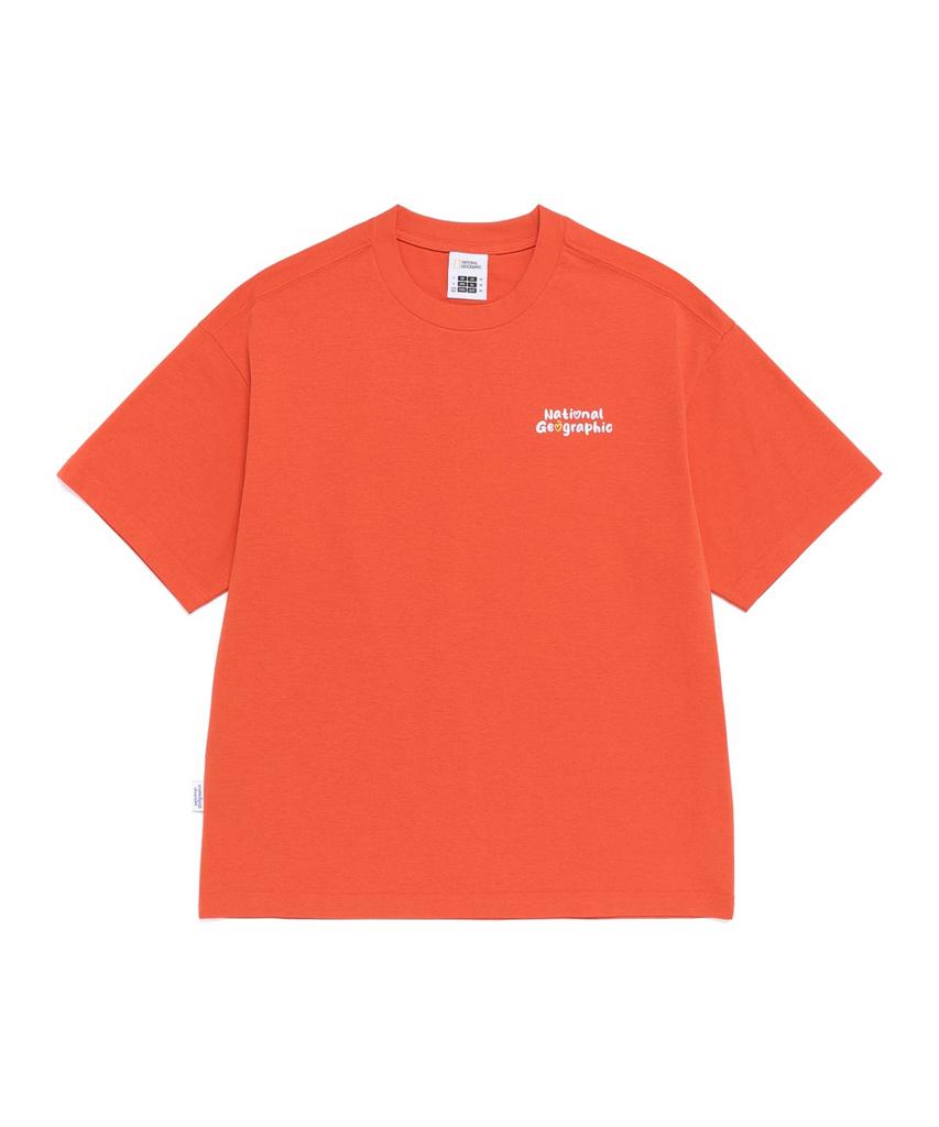 NATIONALGEOGRAPHIC N262Uts901 Sorona Cool Griffin Semi-Overfit Short Sleeve T-Shirt L/Orange