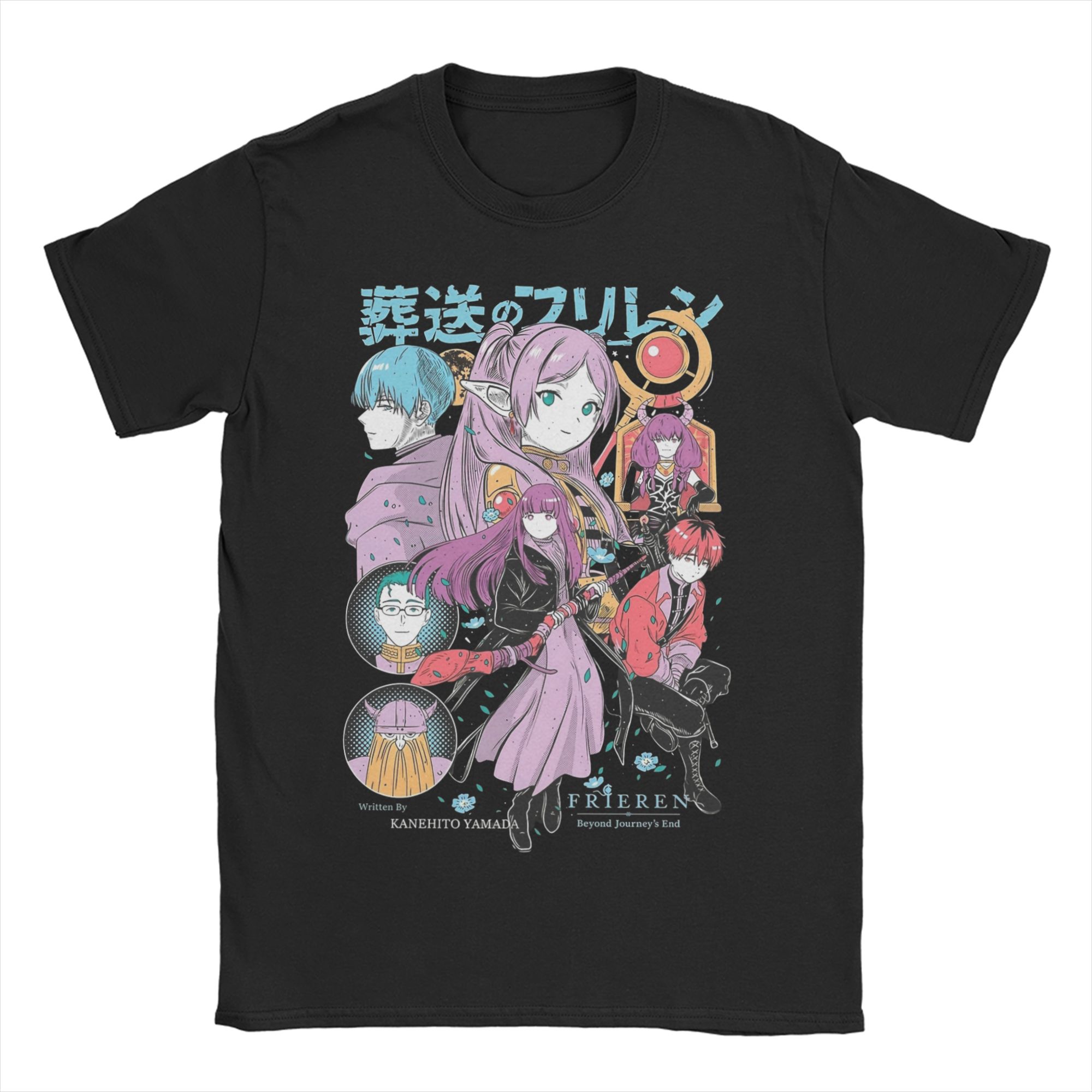 

Unisex Women T-Shirt Frieren the quiet elf mage Hipster Cotton Tee Shirt Short Sleeve T Shirts O Neck Tops Gift Idea S