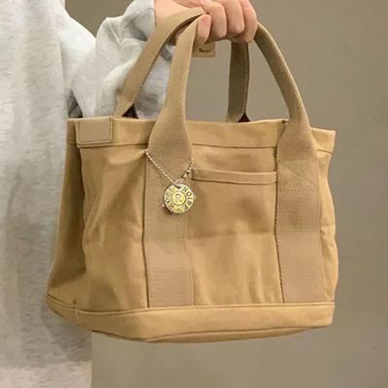 Japan Light Luxury Exquisite Rakuten High-Grade Canvas Bag Bento Bag Handbag Thousand Layer Bag Simple Hand Bag