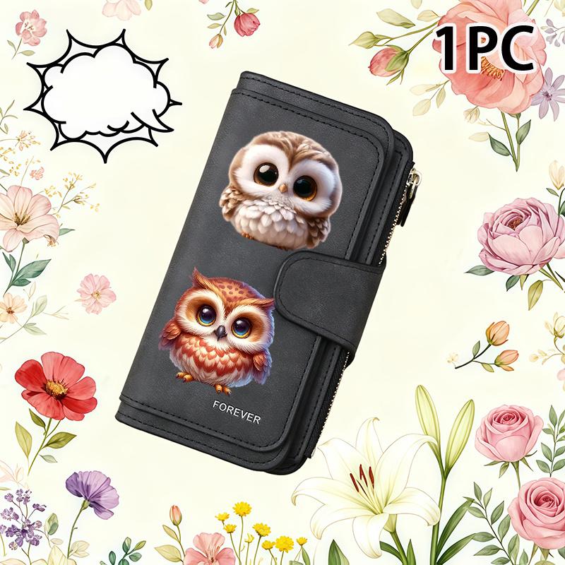 Cute Owl Women's Long Wallet, Multifunctional Wallet, Portable Snap Coin Purse, Suitable for Birthday Gifts and Daily Commuting, A Choice for Owl