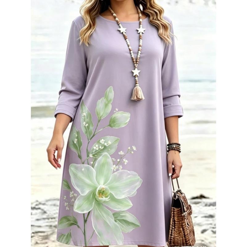 Autumn and winter women's long-sleeved casual dress