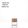 Pin Dou 30mm Wood Grain Lid Glass Tube Sample Bottle