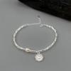 Vintage 925 Silver Bamboo Pearl Bracelet for Women Korean Style Round Bead Heart-shaped Bracelets Jewelry Birthday Gift