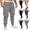 Mens Urban Fashion Slim Fit Zipper Shirring Twill Cargo Jogger Pants In Premium Quality Cotton Blend