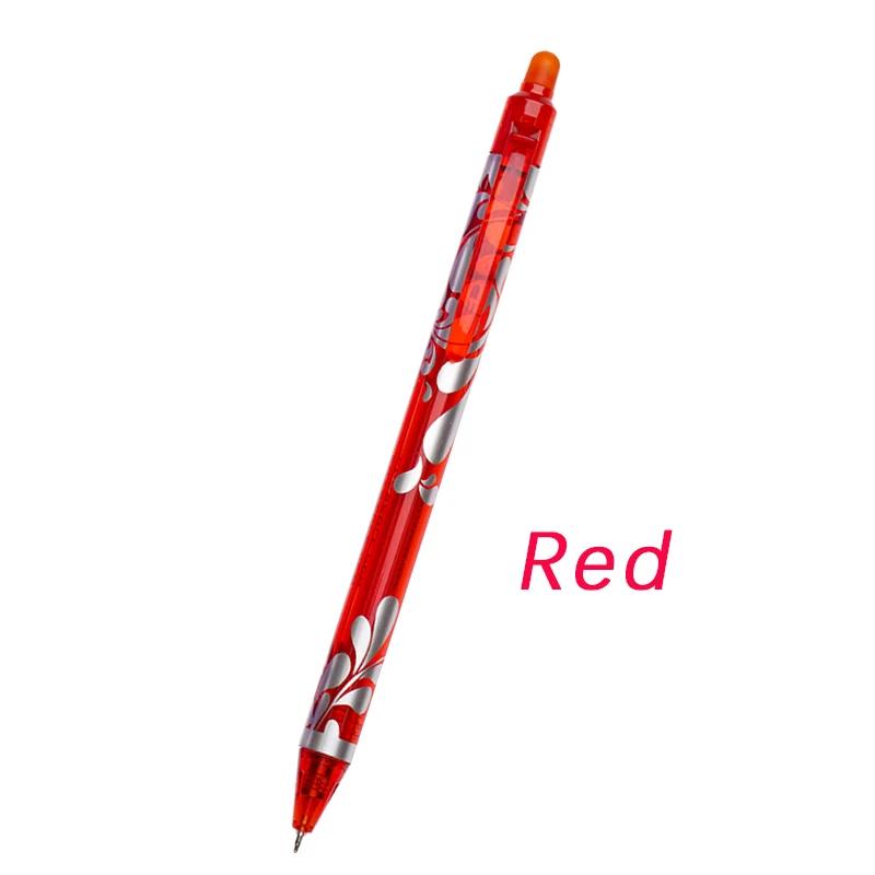 Large Capacity Ink Erasable Pen 6-color Push Gel Pen Set 0.5mm Transparent Colors Pen Office Writing Supplies Kawaii Stationery