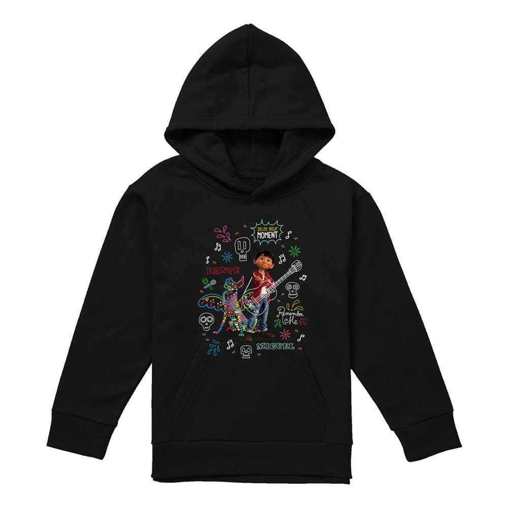Coco Childrens/Kids Miguel Dante Movie Quotes And Colourful Doodles Hoodie