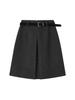 Xu Man Retro Korean Pleated Wool Midi Skirt for Women