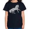 REARING HORSE SKETCH PRINTED TSHIRT TOP EQUESTRIAN RIDING RIDER GIFT Cotton Crew Neck Short Sleeve Casual Soft Comfortable Tops
