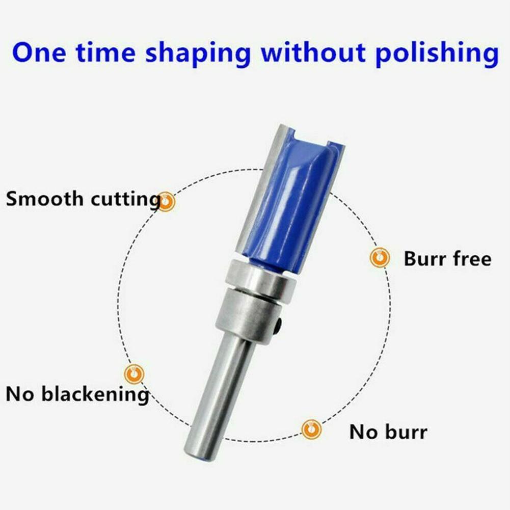 3PCS 1/4" Shank Cutting Straight Router Bit Flush Trim Woodwork Milling Cutter