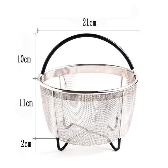 Cel mai nou coș cușă pentru aburi din oțel inoxidabil cu mâner pentru oala electrică sub presiune