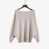Women's Plus Size Chunky Knit Batwing Sweater - Spring/Autumn Long Sleeve, One-Shoulder Style