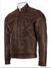 AVIATRIX Men's Real Leather Biker Jacket (2ZCV) - Brown