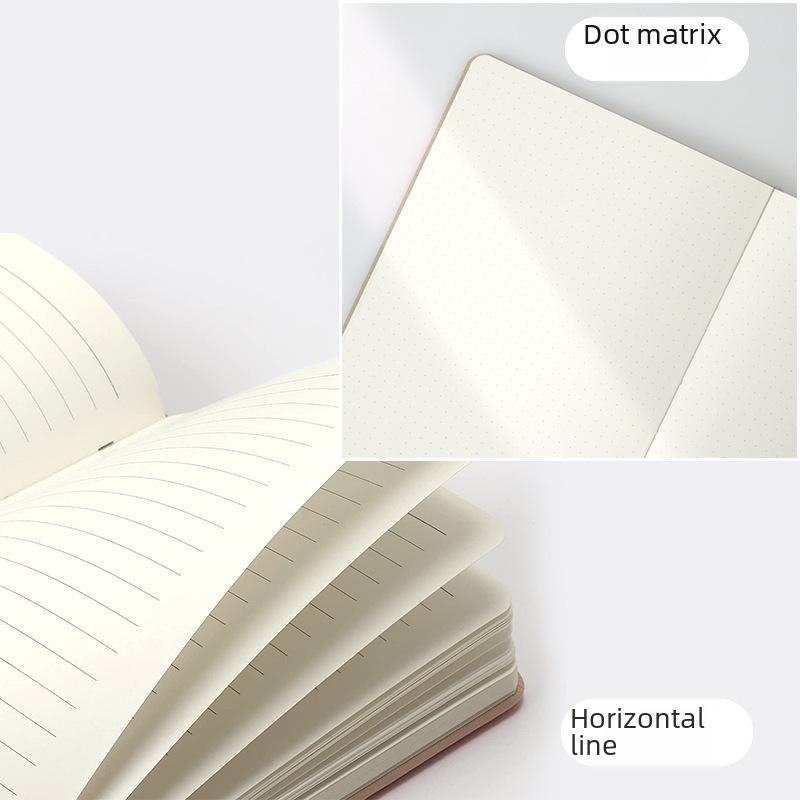 Macaron Color A5 Hardcover Business Notebook with Strap - Creative Dot Matrix Design