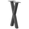 Vidaxl Coffee Table Legs, 2 Pcs, Anthracite, 28X(42-43) Cm, Steel