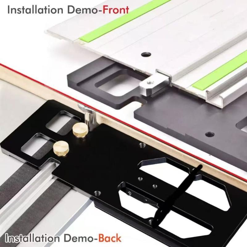 Quick Install Aluminum Miter Gauges Multiple Angles Tool For Track Chainsaws Facilitates Rapid Angles Setting And Stable Cutting