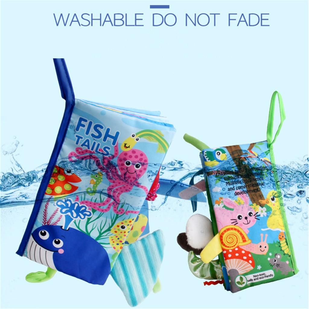 Baby Kids Intelligence Development Cloth 3D  Tail Book Educational Toy