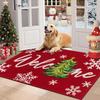 Christmas Atmosphere Doormat Stain-Resistant & Non-Slip Entrance Hallway Mat Bedroom Entrance Bedside Rug Home Decor