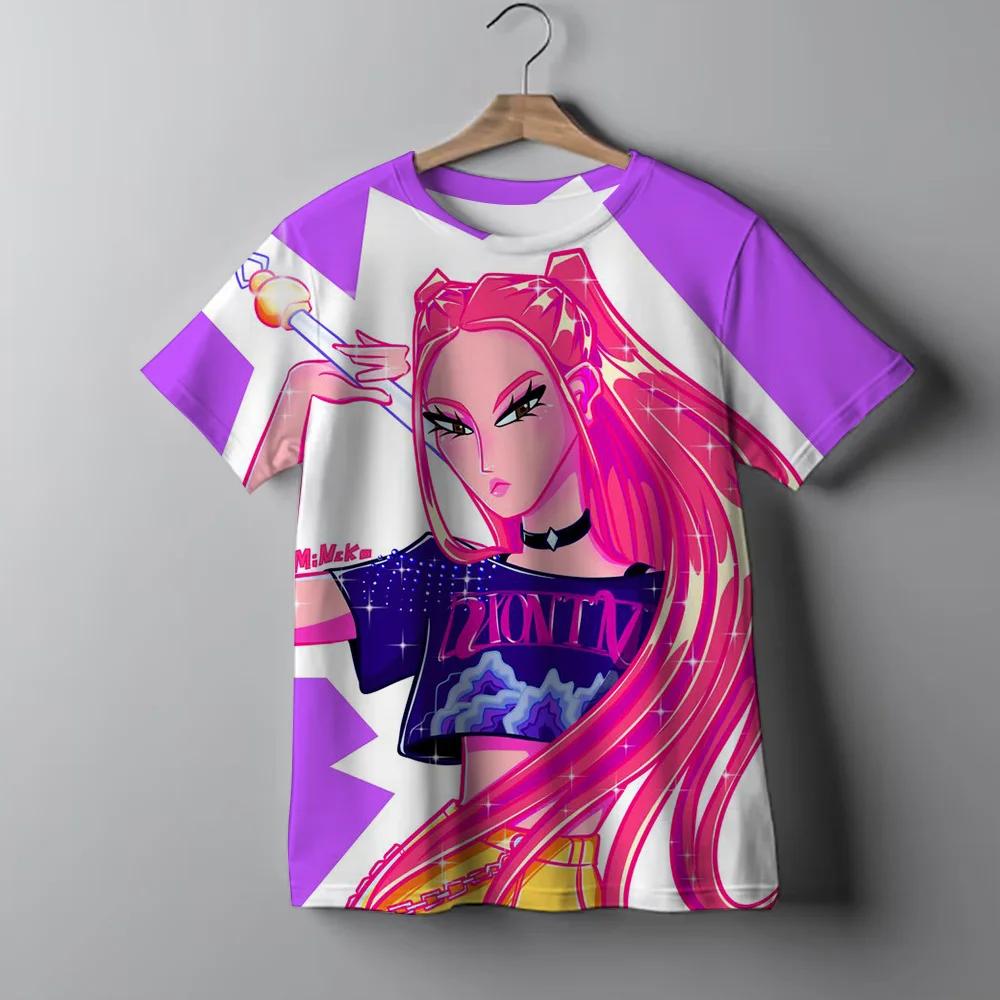 Mode Lässiges Kinder T-Shirt KPop Dämonenjäger Cooles Mädchen T-Shirt Top Lustiges Geschenk für Fans T-Shirt -KPop Dämonenjäger Kleidung