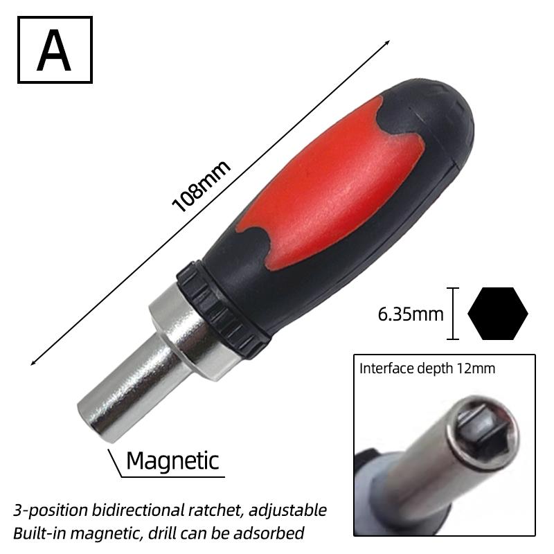 Telescopic Screwdriver Magnetic Bits Drivers Set Adjustable Ratchet Wrench Dual-Purpose Spanner Handle Socket Repair Hand Tools