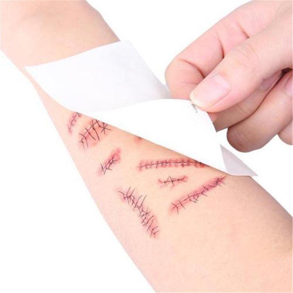 Realistic Halloween Scar Tattoo Sticker