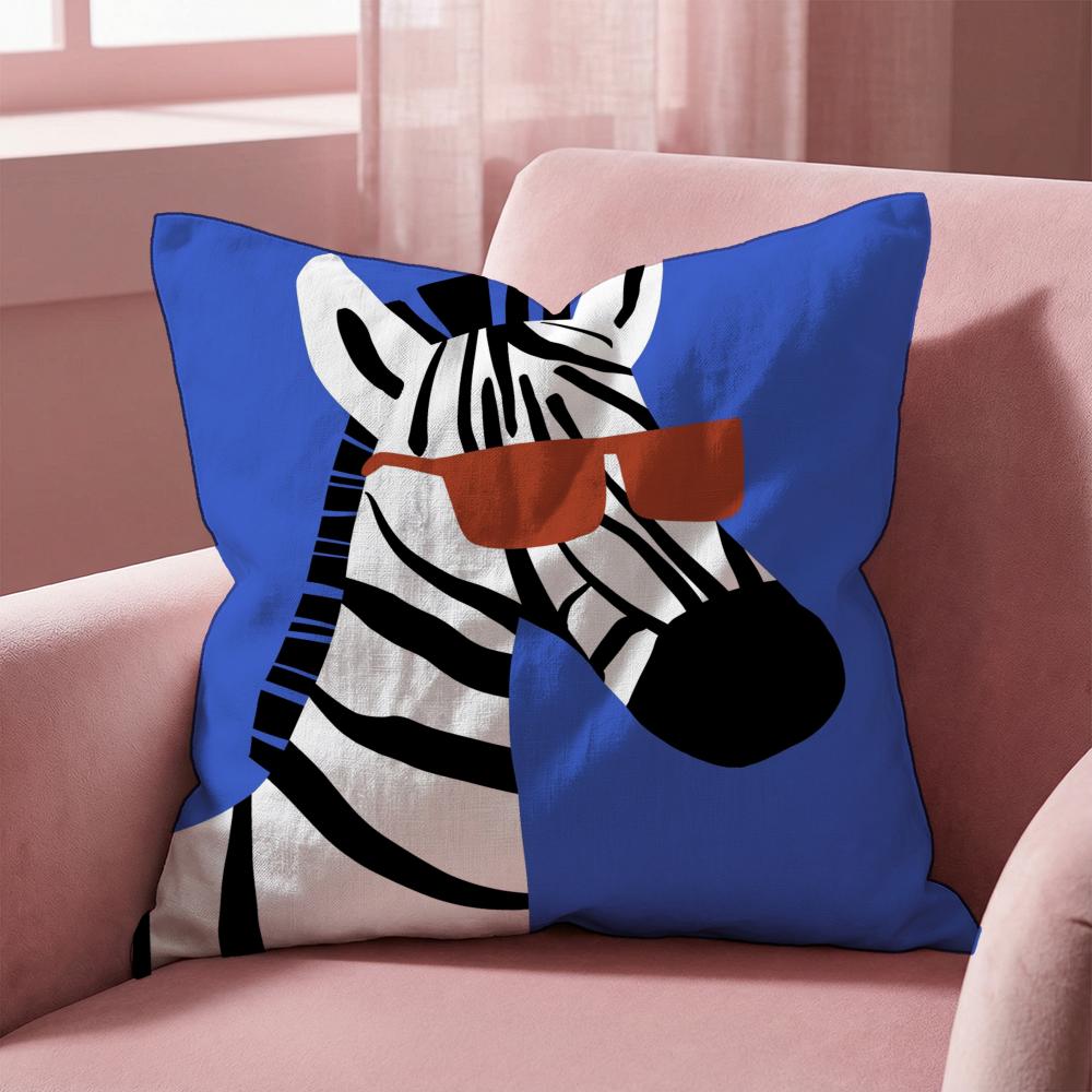 Cartoon Animal Cute Cushion Cover Multi-Scene Pillow Cover for Home & Car - Reversible, Soft & Durable for Daily Use