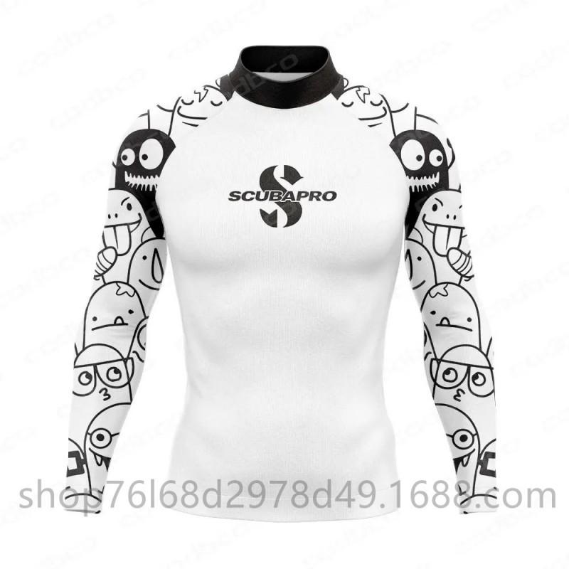 SCUBA Surfing Suit Outdoor Sunblock Snorkeling Swimsuit Long-sleeved Split Top Quick-drying Jellyfish Men's Diving