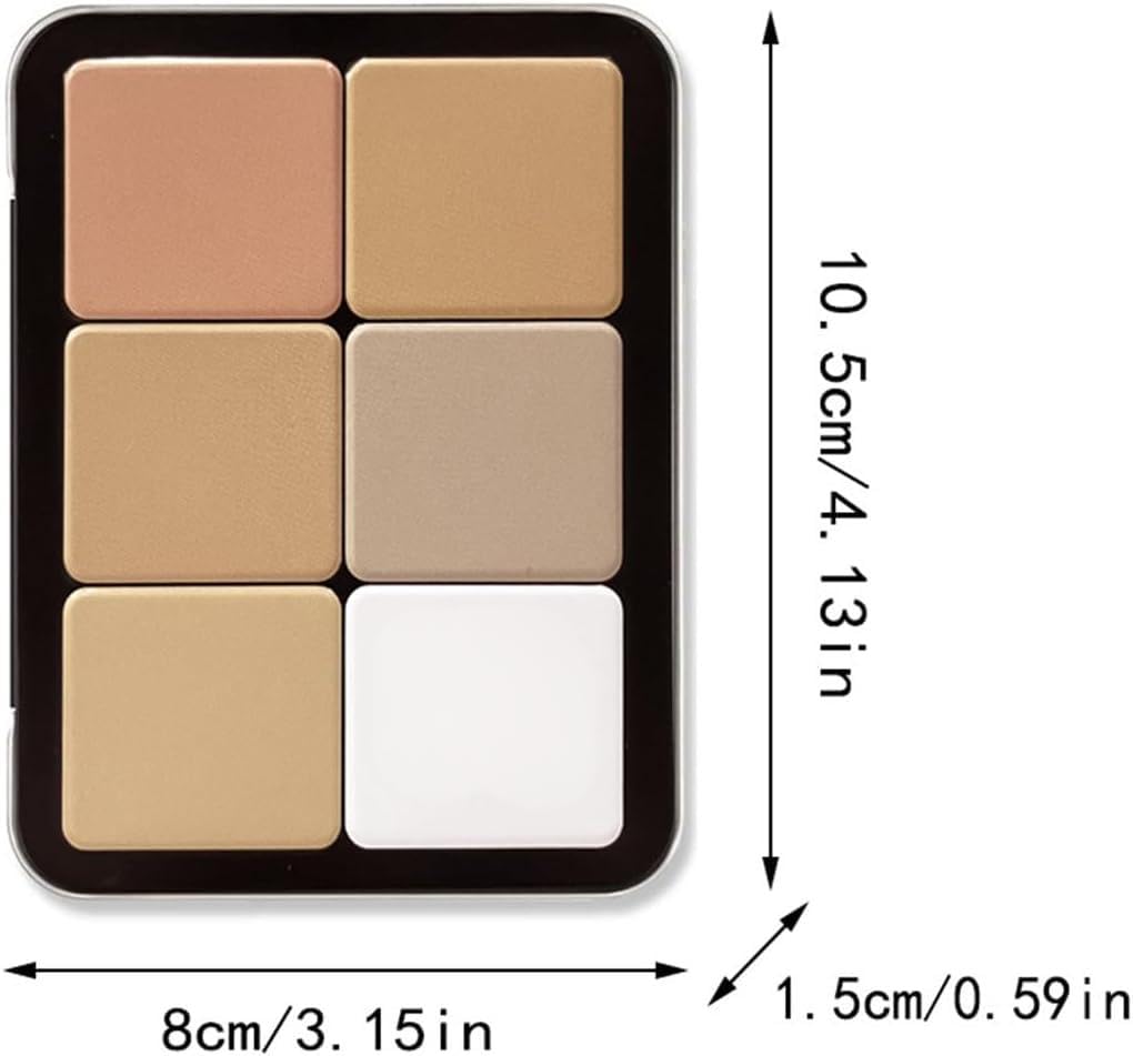 Makeup Cream Concealer Blending Full Coverage Natural Matte Cream Control Color Correcting Concealer Face Makeup Palette 12-Color Palette, Palette,