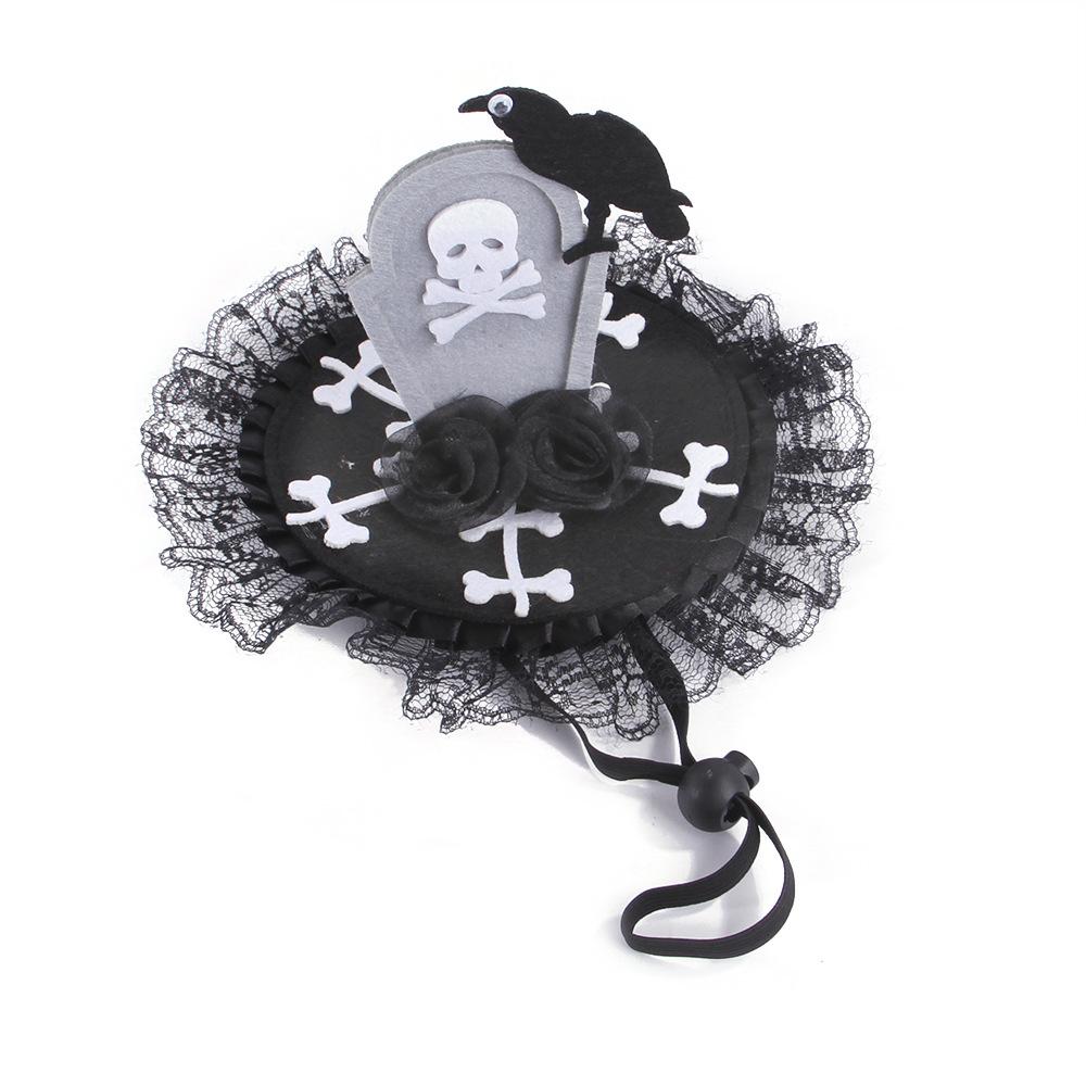 Hot-selling pet funny cat Halloween hat, bat spider skull pattern dog funny headgear