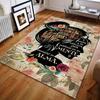 Bücherregal Zeitung Blumen Gedruckter Teppich für Schlafzimmer Wohnzimmer Bettseite Sofa Bodenmatte Moderne Heimdekoration Bereichsteppich