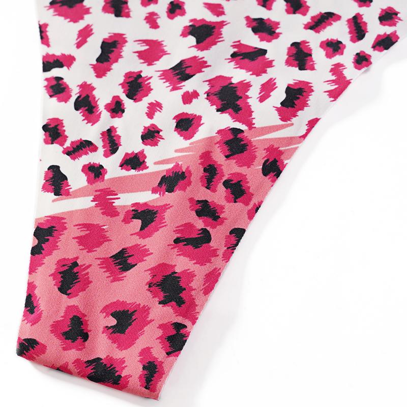 TERMEZY Damen Sexy Nahtloser Tanga Eis Seide Einteiler Leopardenmuster T-Rücken Bequem Fitness Schnelltrocknend Unterwäsche