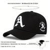 Unisex Gothic Letter A Embroidery Adjustable Hip Hop Baseball Hat Spring Autumn Outdoor Leisure Hats Travel Accessories for Women Men