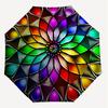 1PC mandala colorful Umbrella-8-Rib Reinforced, Automatic Open, Lightweight & Durable, Cute Fashion Accessory for Outdoor, Beach, or Casual Use, Beach