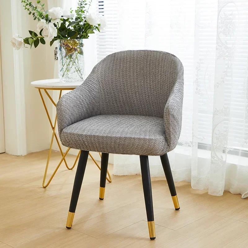 1/2/4/6pcs Chenille Fabric Chair Cover Elastic High Arm Chair Covers Seat Case Dining Room Armchair Protector for Office Wedding