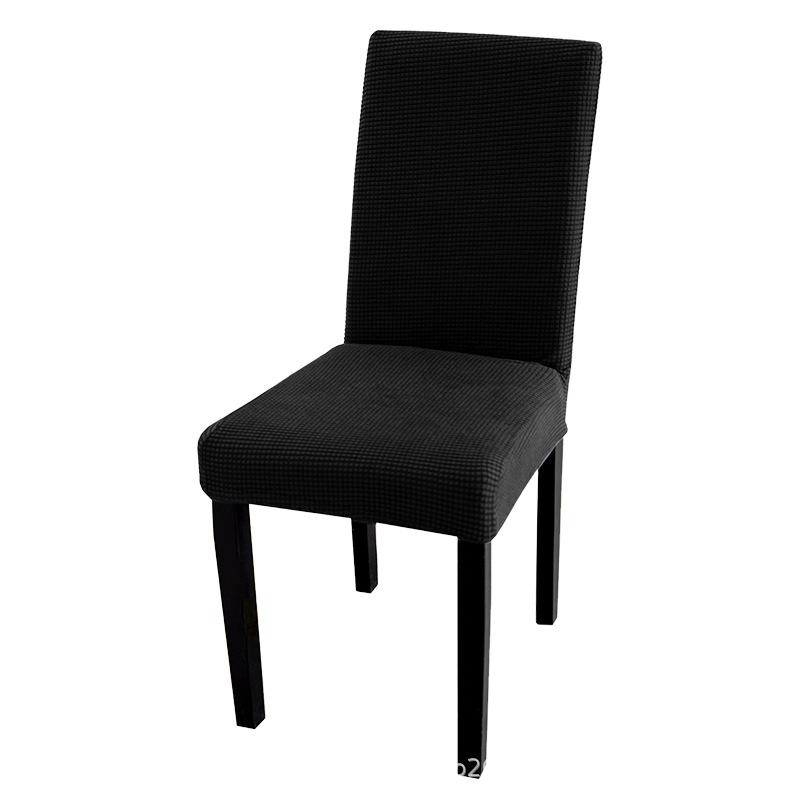 Karierte Polar-Fleece Einteilige Elastische Stuhlhülle Esszimmer Sitzbezug Schmutzabweisend Heim Restaurant Stuhlhussen