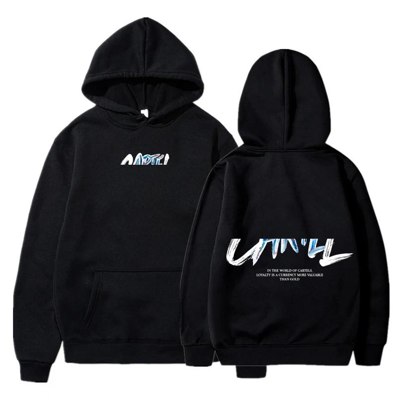Men Solid Color Graphic Print Hoodie Spring Autumn Casual Sportswear Pullover Sweatshirt Long Sleeve Streetwear Daily Top